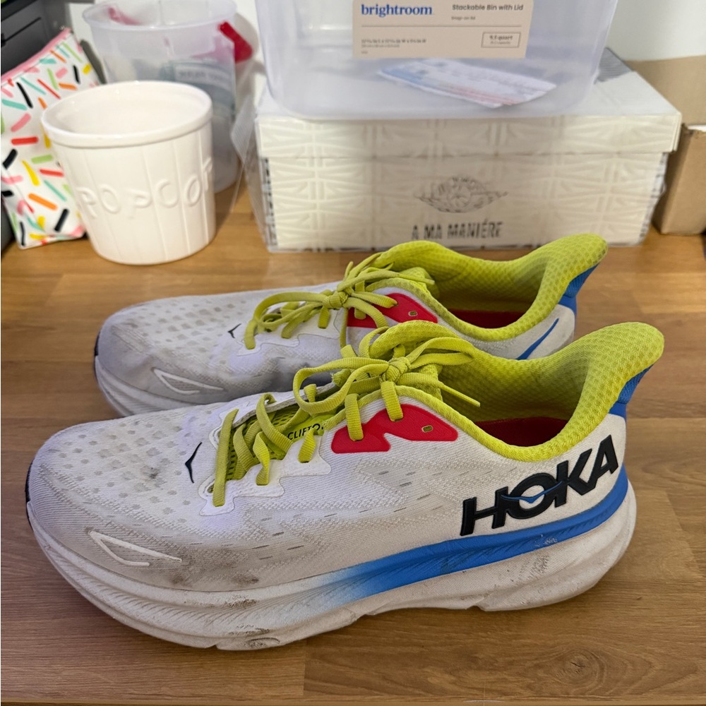 Hoka Men’s Sneakers - White, Yellow, Blue